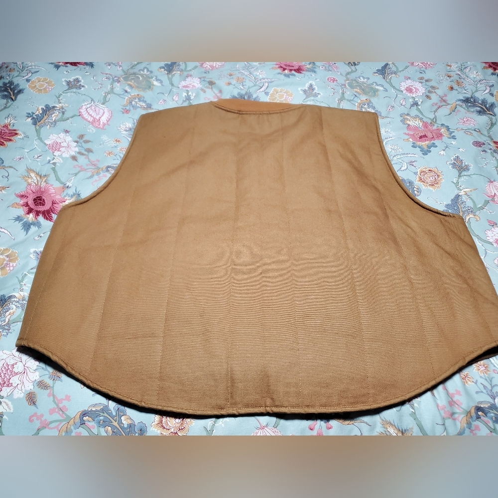 Dickies Vest, 3XL, Tan/White - Picture 3 of 5